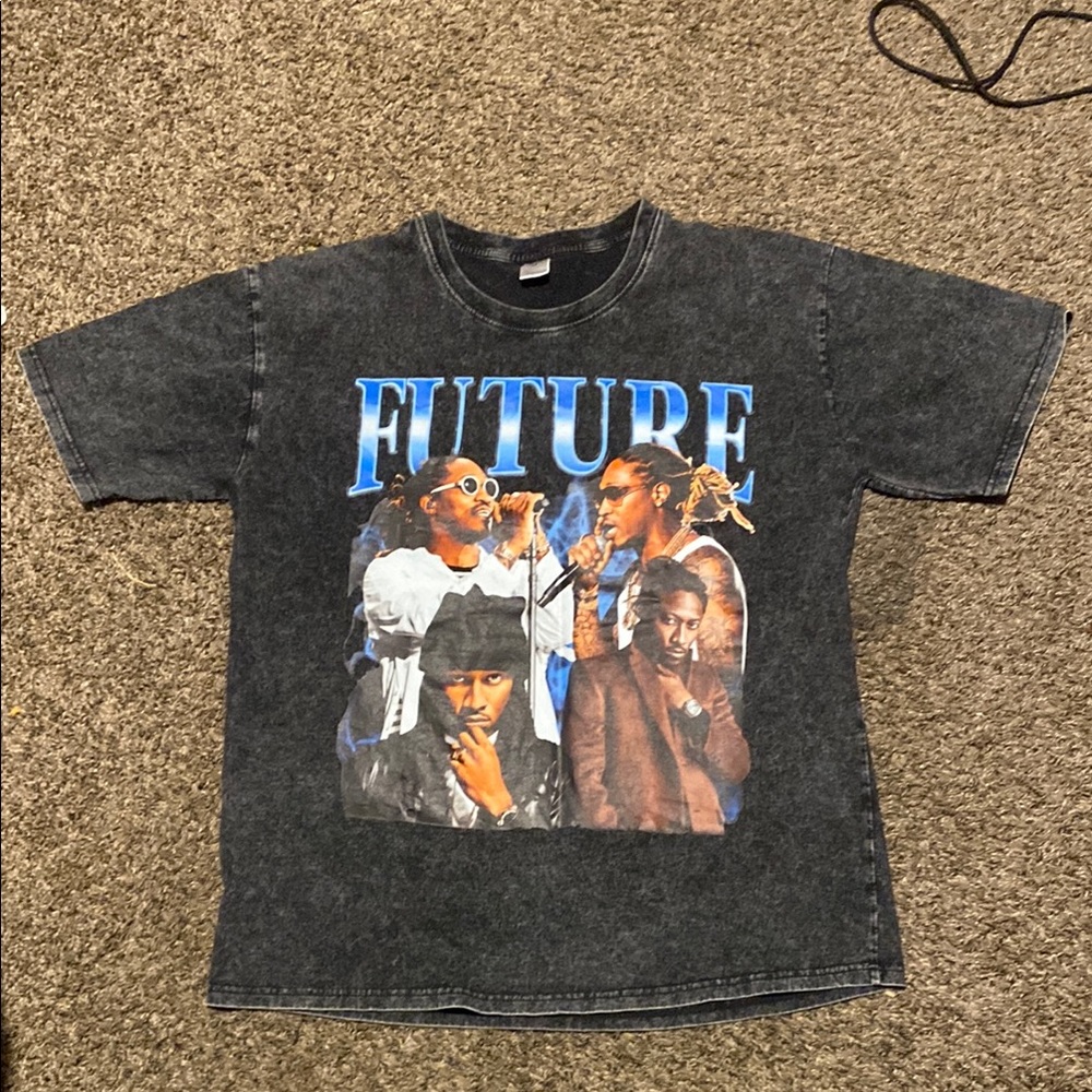 Men's/Teens Graphic Tee - Future Fan Shirt (Washed Black)